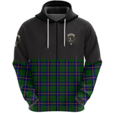 Carmichael Modern Clan Half Of Tartan Zipper Hoodie